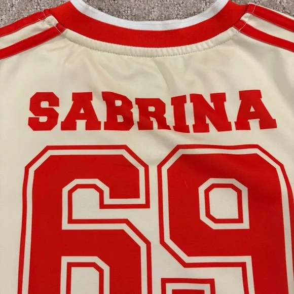 SABRINA CARPENTER Short n' Sweet Soccer Jersey Small - Picture 10 of 13